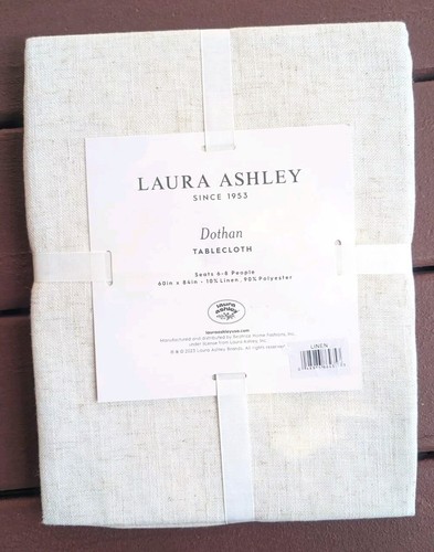Tablecloth creamy beige linen - creamy,