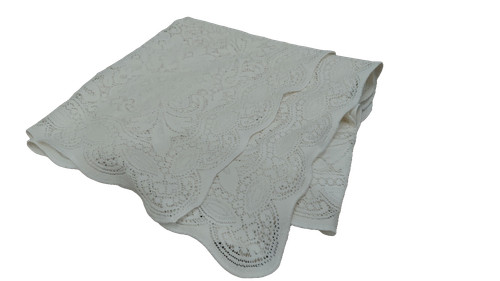 Cream lace tablecloth - cream,